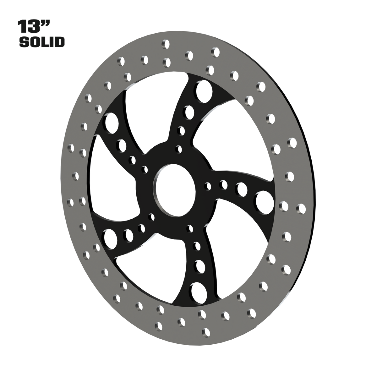 Silencer 13" solid rotor in black