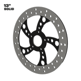 Silencer 13" solid rotor in black