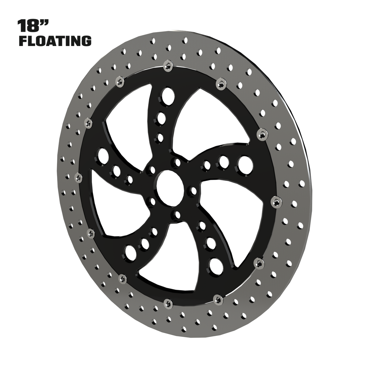 Silencer 18" floating rotor in black