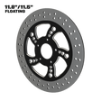Silencer 11" floating rotor in black double cut