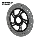 Silencer 11" floating rotor in black double cut