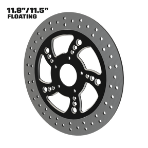 Silencer 11" floating rotor in black double cut