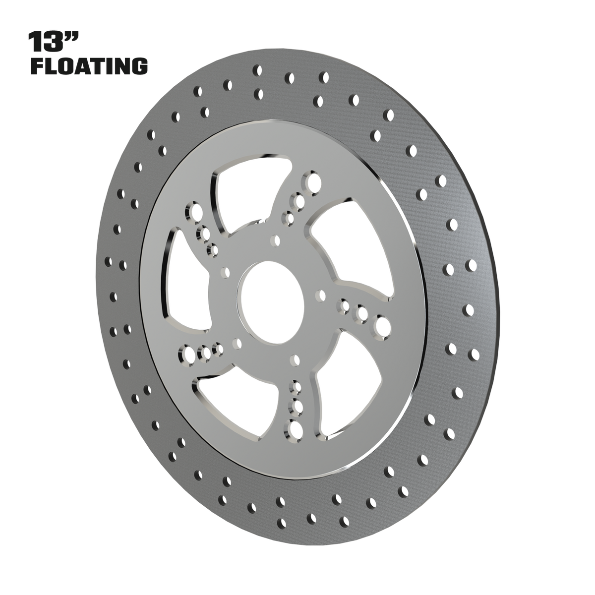 Silencer 13" floating rotor in polished