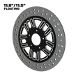 Sinful 11" floating rotor in black double cut