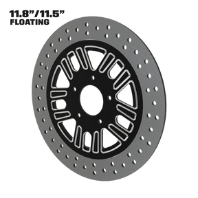 Sinful 11" floating rotor in black double cut
