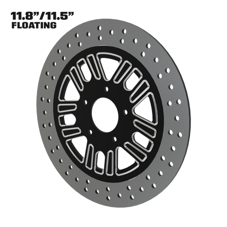 Sinful 11" floating rotor in black double cut