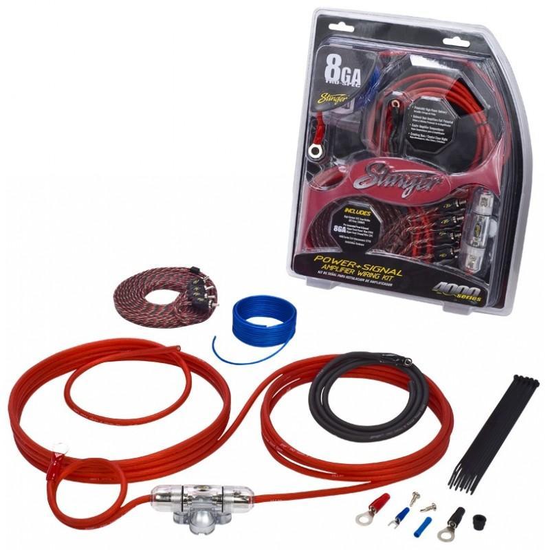 Stinger SK4681 4000 Series 8 Gauge Power & Signal Amp Kit