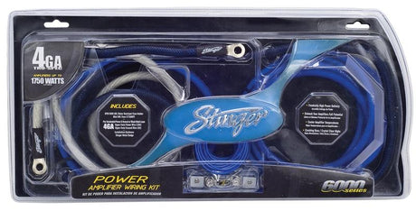 Stinger SK6241 4 Ga 6000 Series Power Only Wiring K Shoc-Krome Matte Blue Wire
