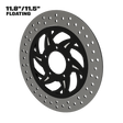 Slinger 11" Floating Rotor in Black Contrast Cut