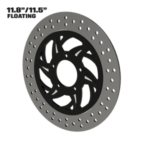 Slinger 11" Floating Rotor in Black Contrast Cut