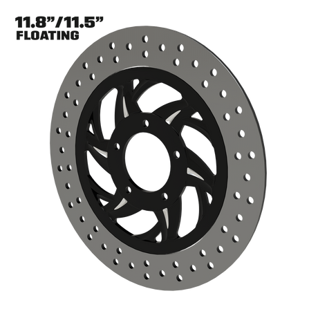 Slinger 11" Floating Rotor in Black Contrast Cut