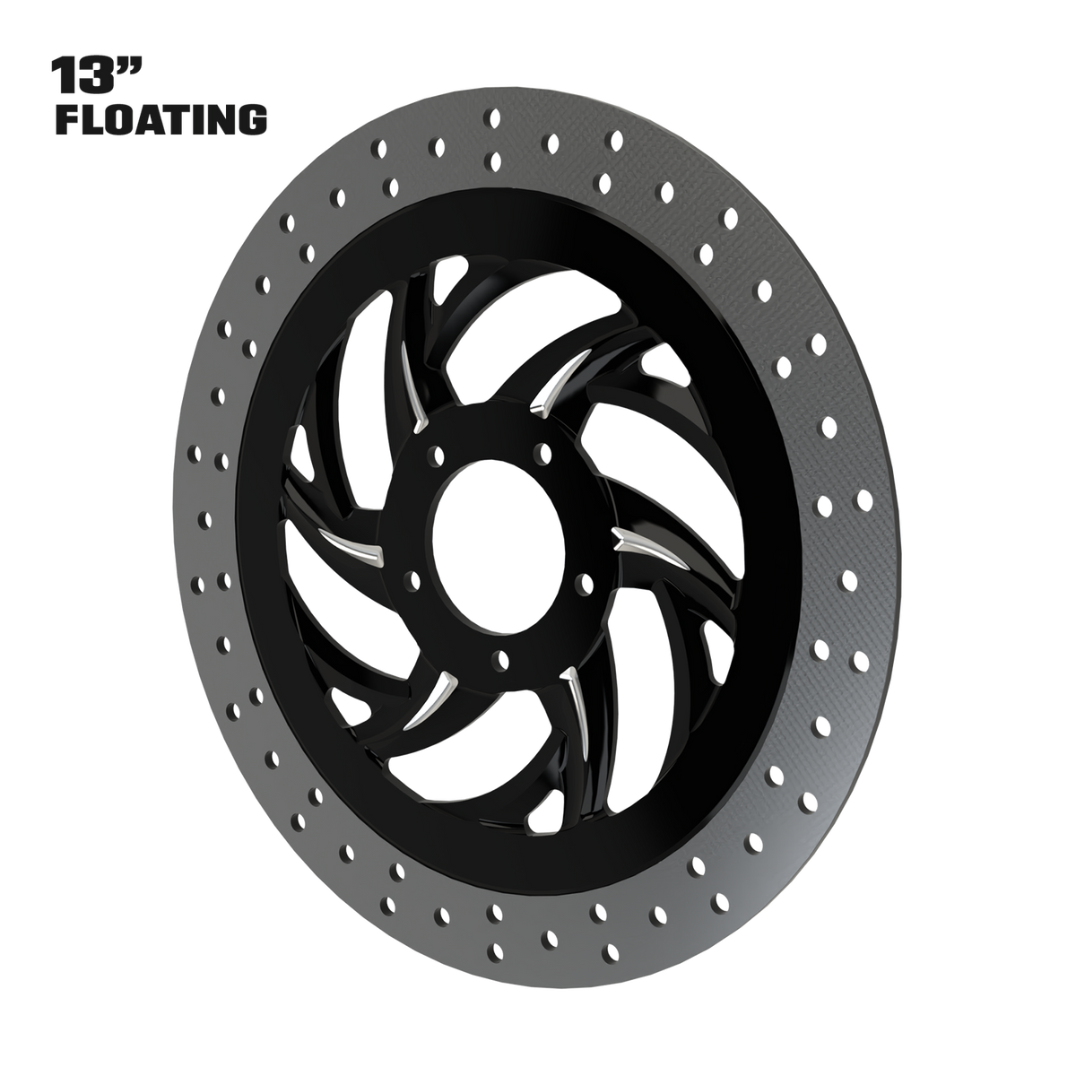 Slinger 13" Floating Rotor in Black