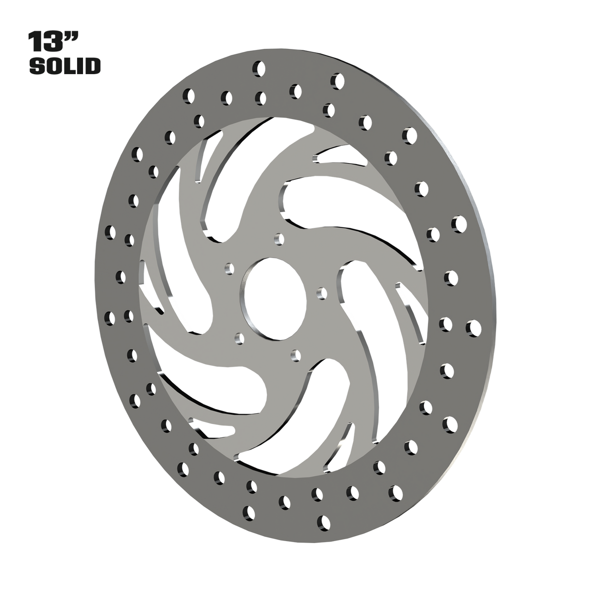 Slinger 13" Solid Rotor in Polished