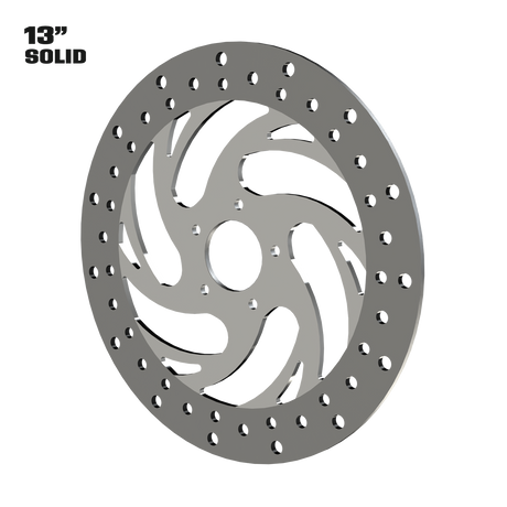 Slinger 13" Solid Rotor in Polished