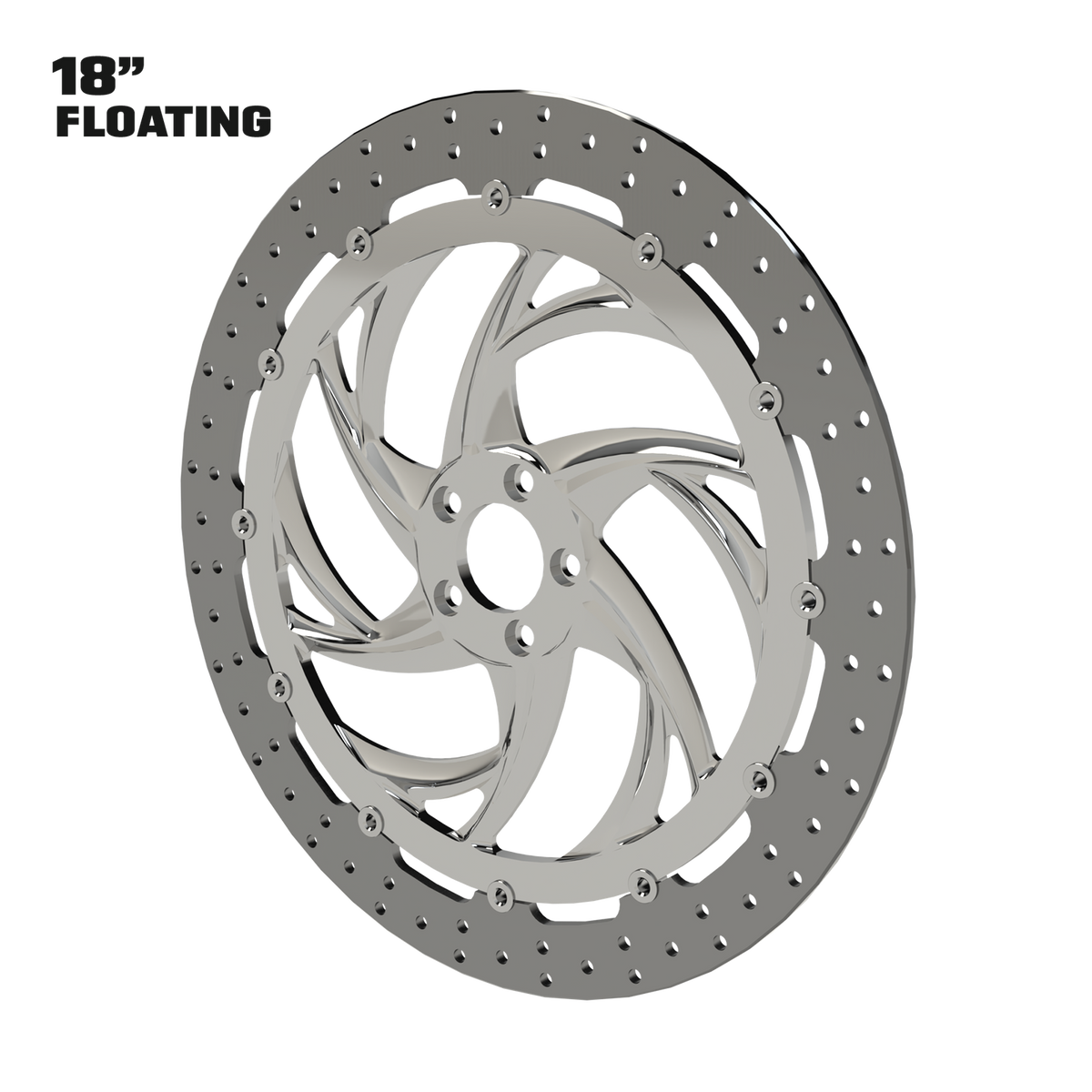 Slinger 18" Floating Rotor in Polished