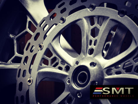 Raw Aluminum SMT 3D Hive Wheel with 18" Rotor/ HEX Breaking Surface