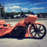 30 Inch Guinzu Black Harley Wheel