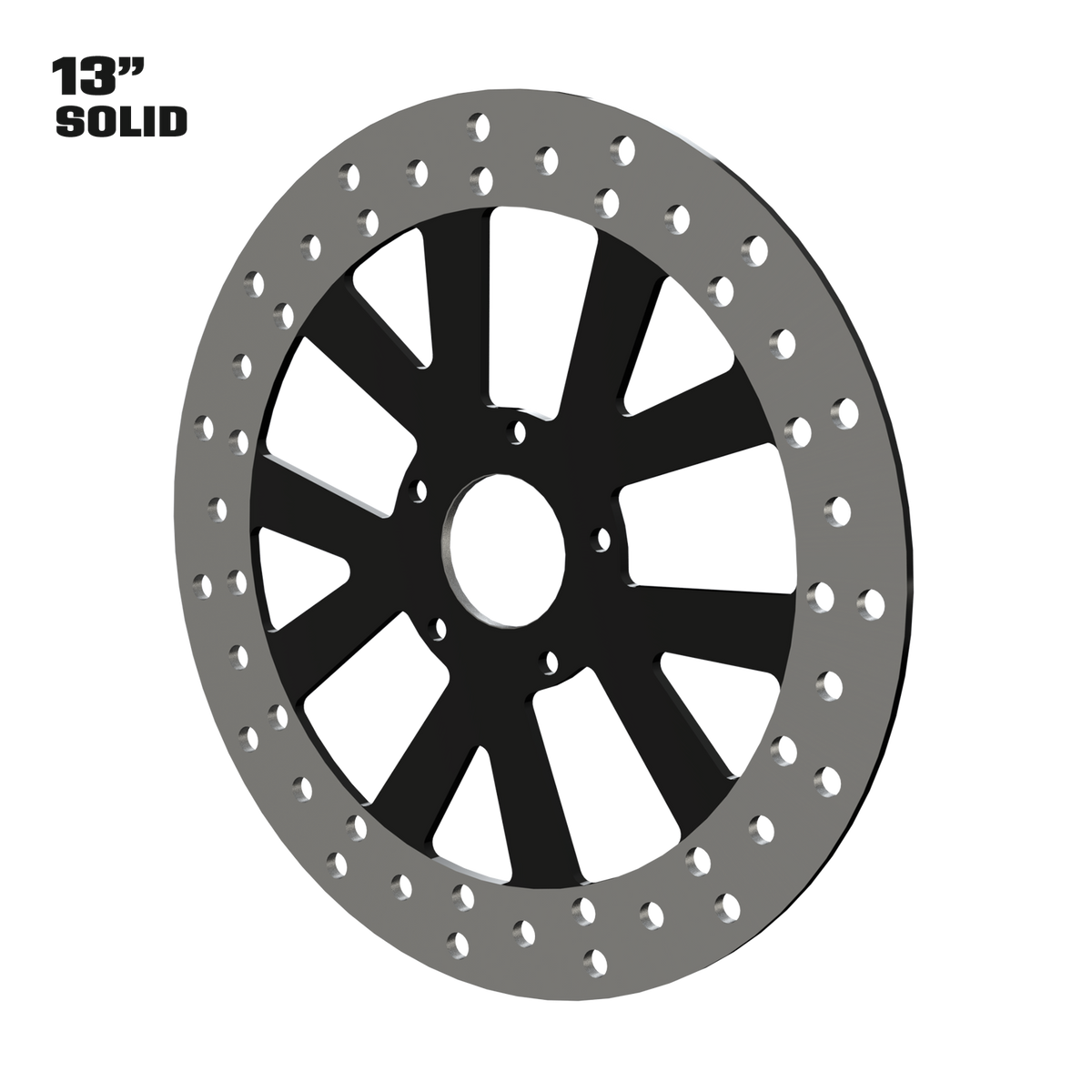 Spartus 13" solid rotor in black