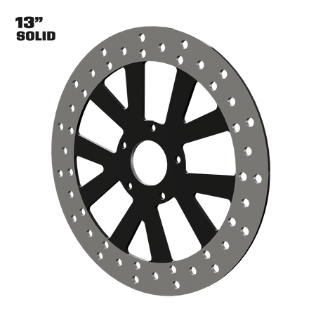 Spartus 13" solid rotor in black