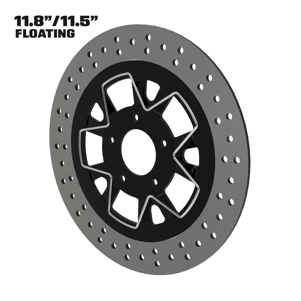Spartus 11" floating rotor in black double cut