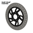 Speed 11" floating rotor in black double cut