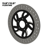 Speed 11" floating rotor in black double cut