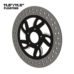 Speed 11" floating rotor in black double cut