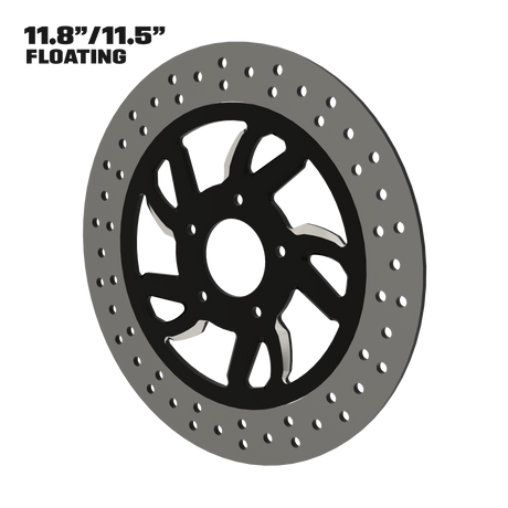 Speed 11" floating rotor in black double cut