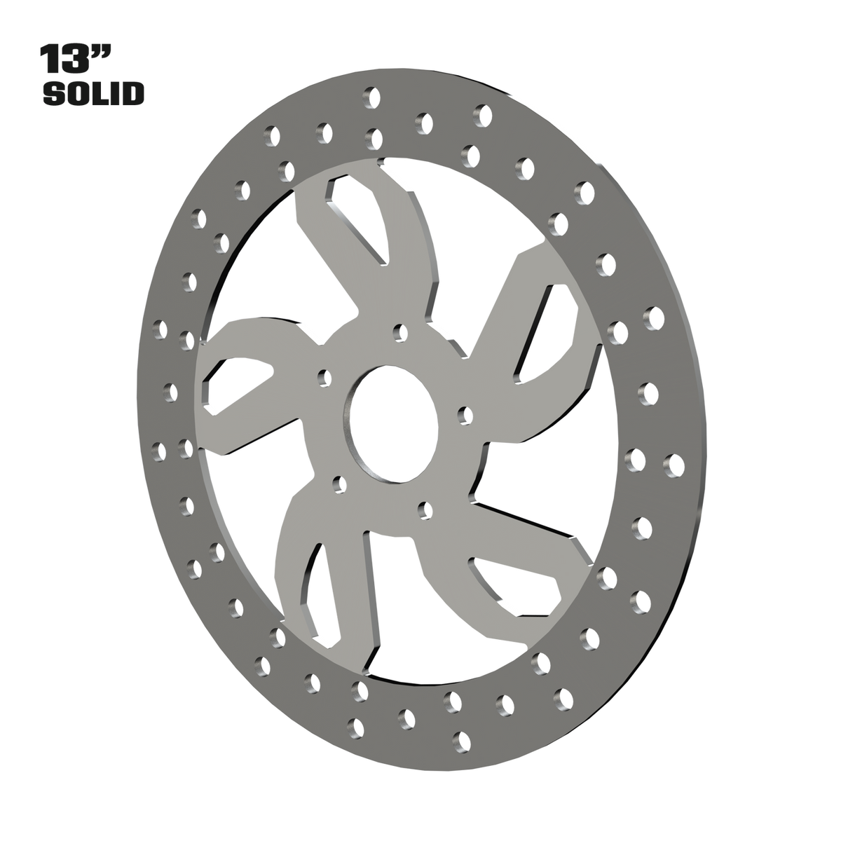 Speed 13" solid rotor in polished