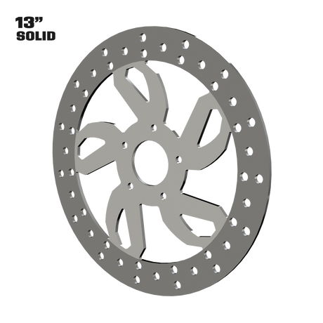 Speed 13" solid rotor in polished