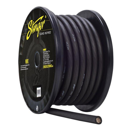 Stinger SPW10TB 1/0 Gauge Pro Power Wire Black 50Ft