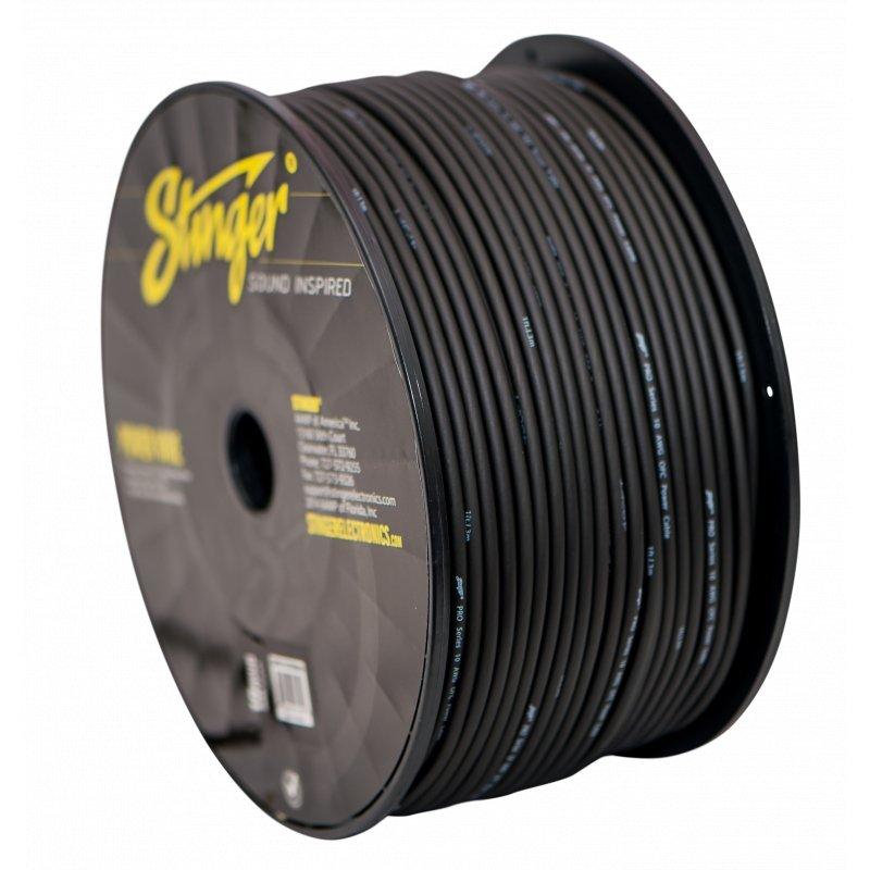 Stinger SPW110TB500 10 Gauge Pro Power Wire Black 500Ft