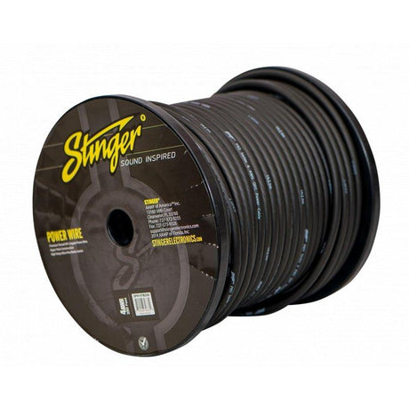 Stinger SPW14TB250 4 Gauge Pro Power Wire Black 250Ft