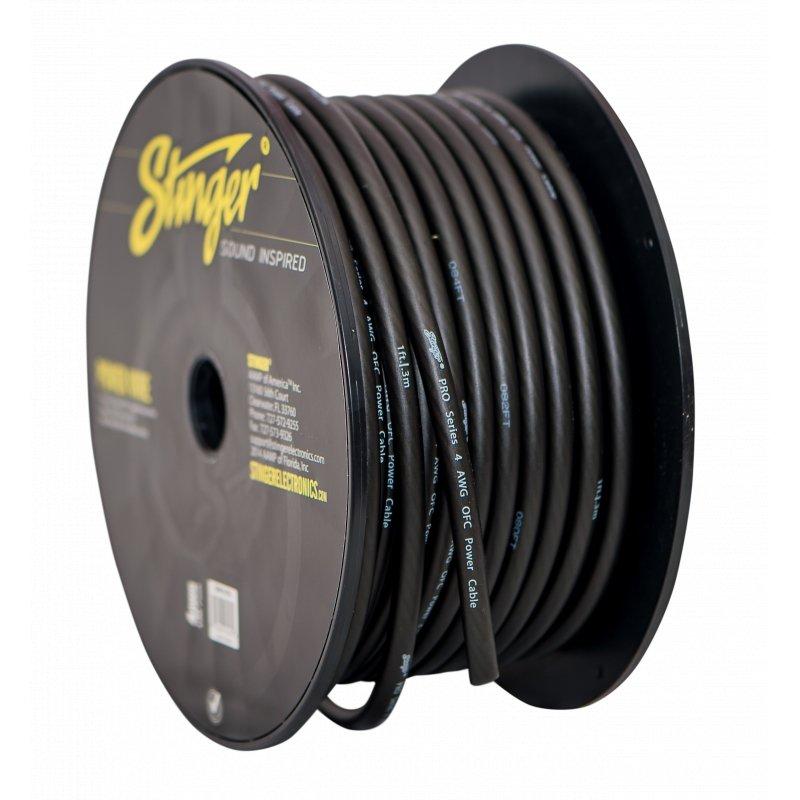 Stinger SPW14TB 4 Gauge Pro Power Wire Black 100Ft