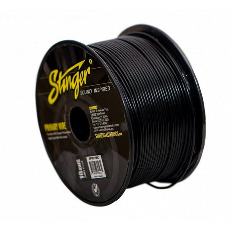 Stinger SPW316BK 16 Gauge Pro Primary Wire - 500' Roll - Black
