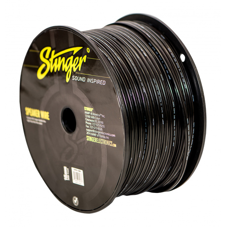 Stinger SPW516BK 16 Gauge Speaker Wire Black 500ft Roll