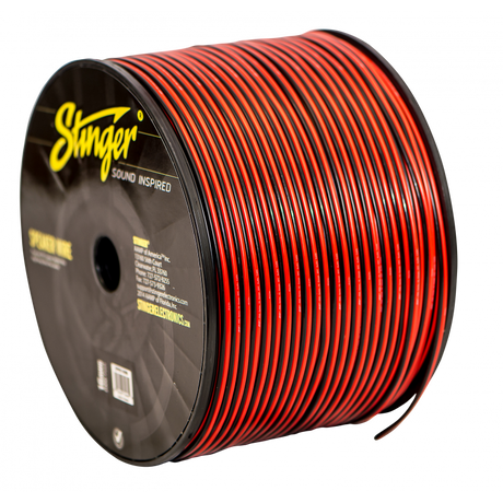 Stinger SPW516RB 16 Gauge Speaker Wire Red and Black 1000ft Roll