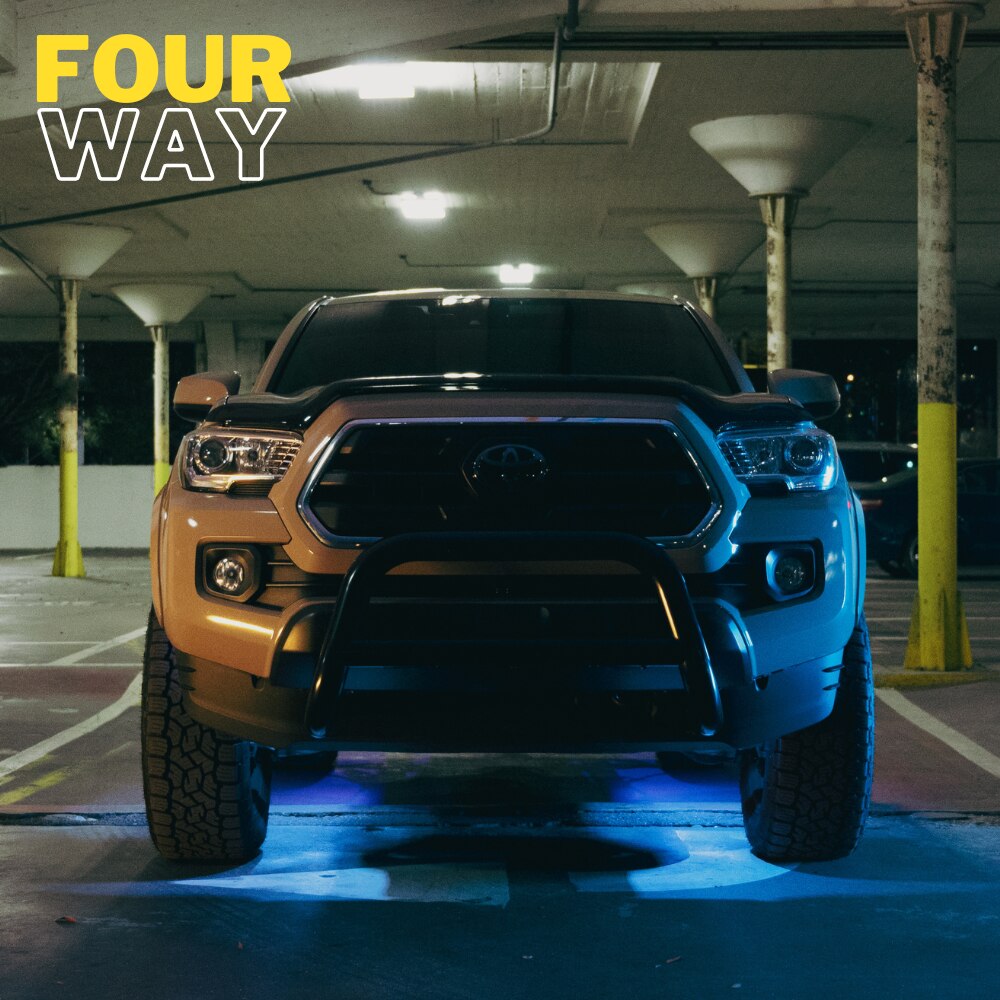 Stinger SPXDK4 4-WAY Expandable Dynamic Rgb Rock Light Kit For Wheel Well / Underbody Vehicle Lighting