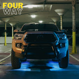 Stinger SPXDK4 4-WAY Expandable Dynamic Rgb Rock Light Kit For Wheel Well / Underbody Vehicle Lighting