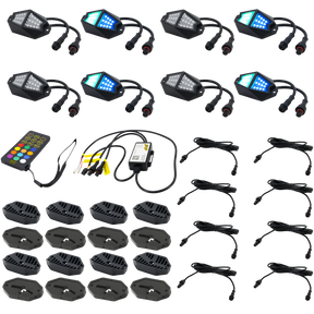 Stinger SPXDK8 8-WAY Expandable Dynamic Rgb Rock Light Kit For Wheel Well / Underbody Vehicle Lighting