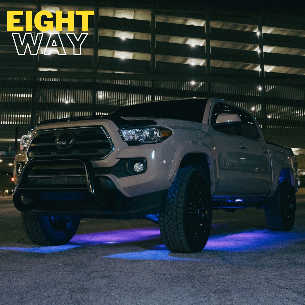 Stinger SPXDK8 8-WAY Expandable Dynamic Rgb Rock Light Kit For Wheel Well / Underbody Vehicle Lighting