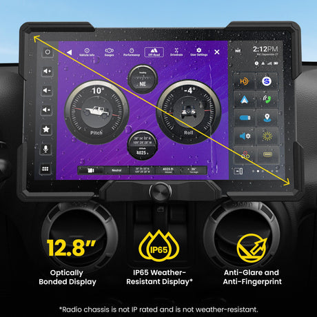 Stinger SRX-JK11128 IX212 HORIZON12 12.8" Media Receiver with Install & Integration Kit for Jeep Wrangler JK