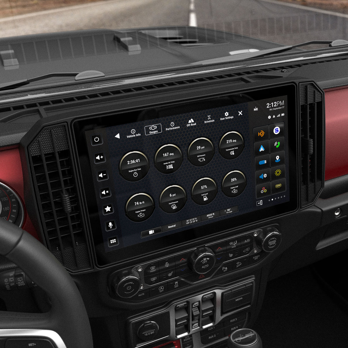 Stinger SRX-JW18128 IX212 HORIZON12 12.8" Media Receiver with Install & Integration Kit for Jeep Wrangler JL/Gladiator JT