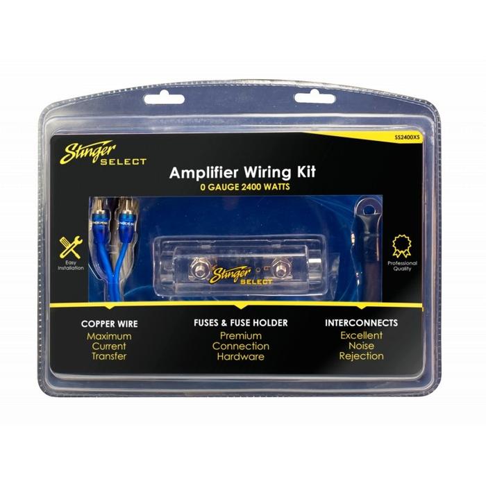 Stinger SS2400XS Select Copper 1/0GA 2400W Power & Signal Amp Kit with ANL Fuseholder