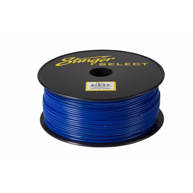 Stinger SSPW18BL Select 18 Gauge Blue Primary Wire, 500 Ft.