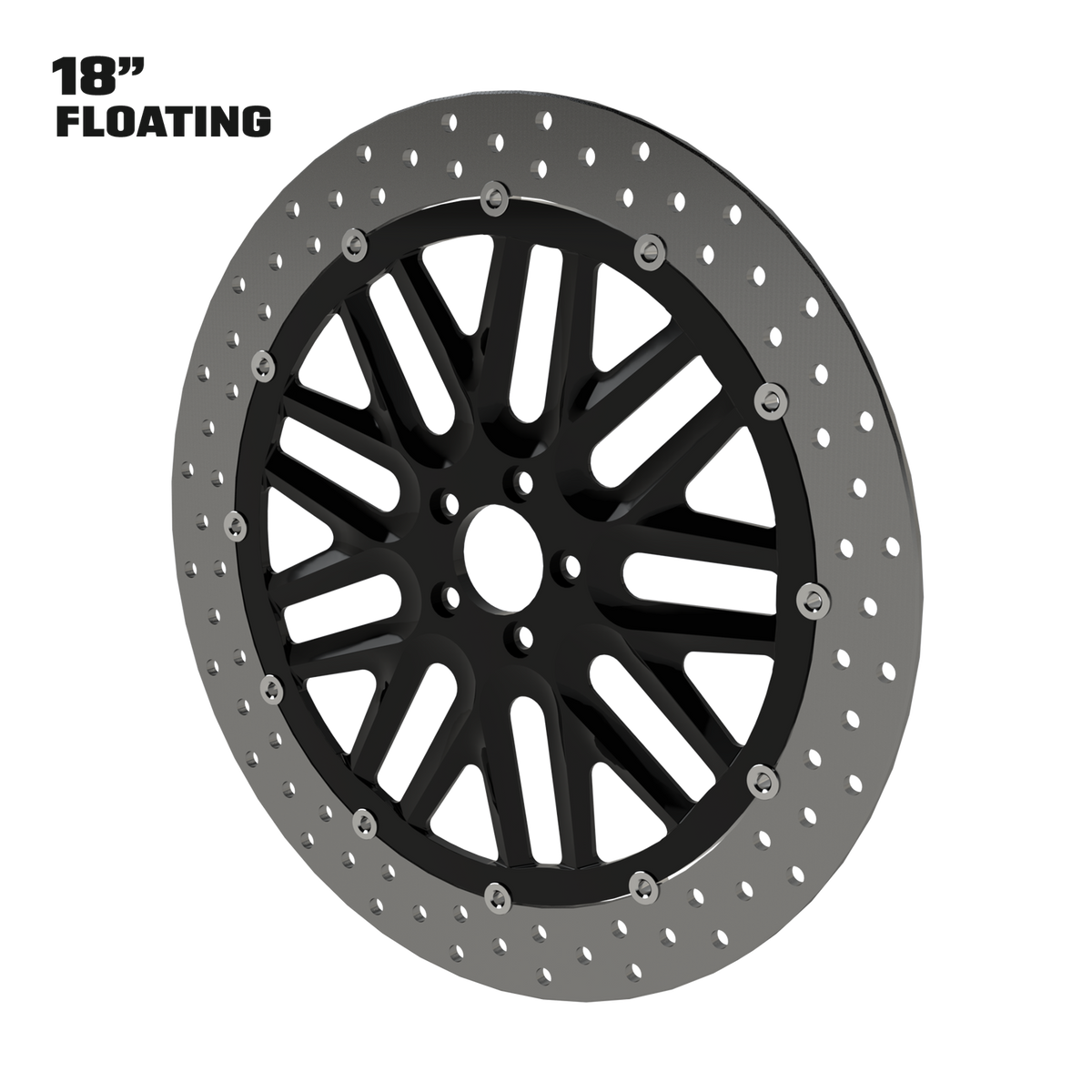 SSR 18" floating rotor in black
