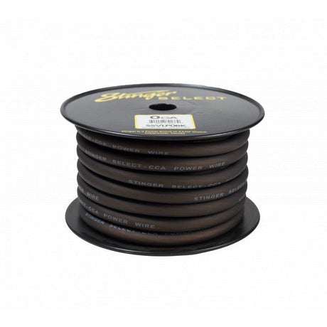 Stinger SSVLP0BK Select 1/0 Gauge Black CCA Power Wire, 50 Ft.