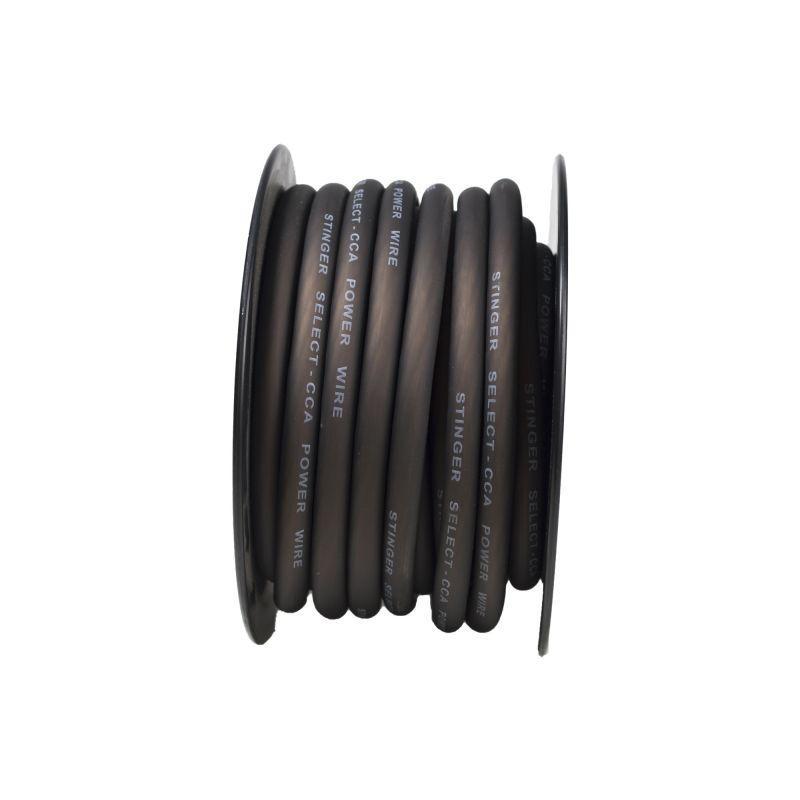 Stinger SSVLP0BK Select 1/0 Gauge Black CCA Power Wire, 50 Ft.