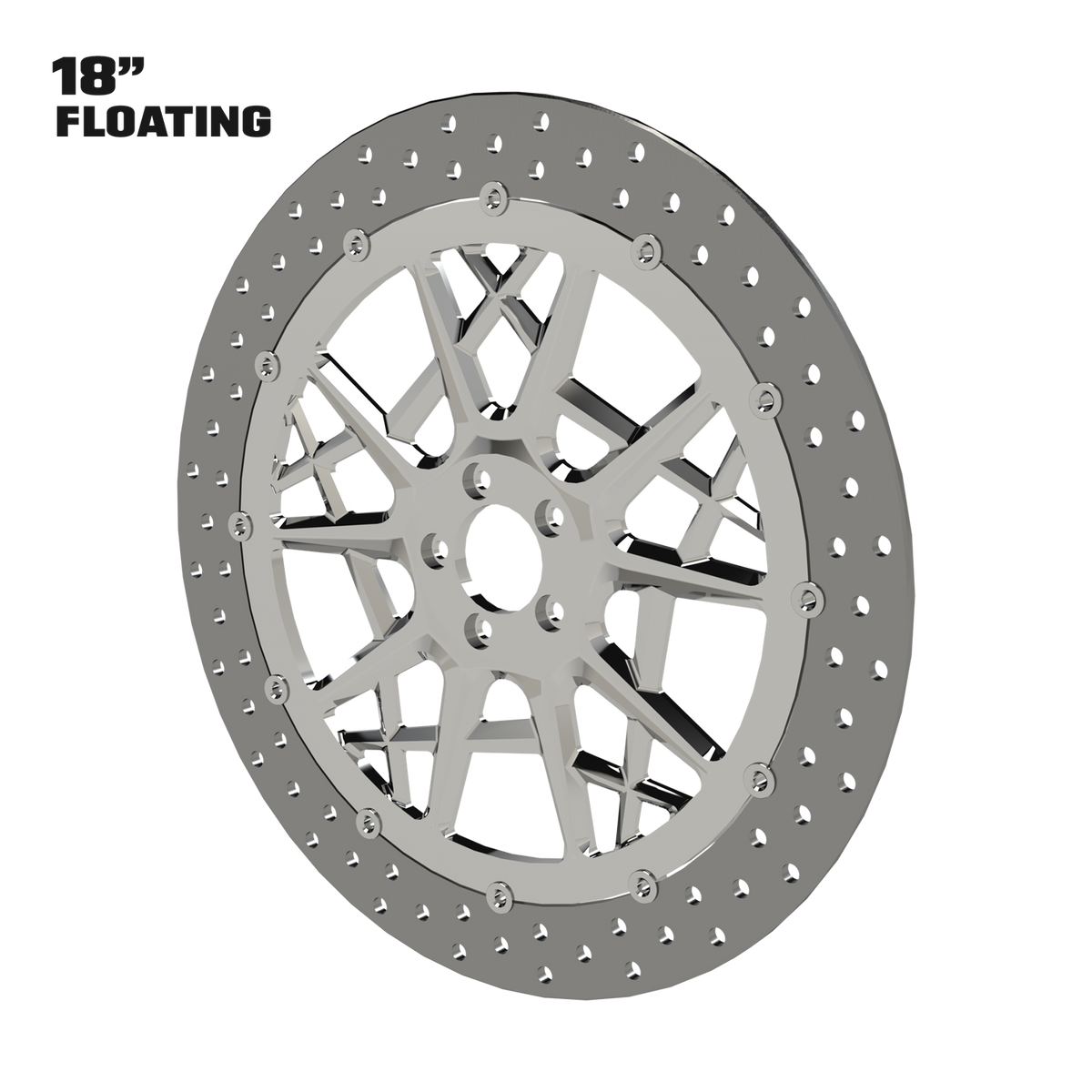 Stiletto 18" Floating Rotor in Polished