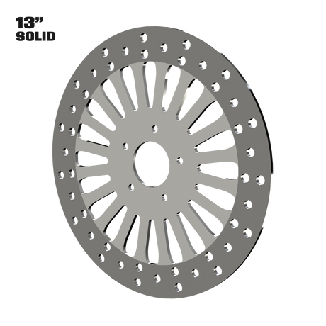 Straight Line 13" Solid Rotor in Polished